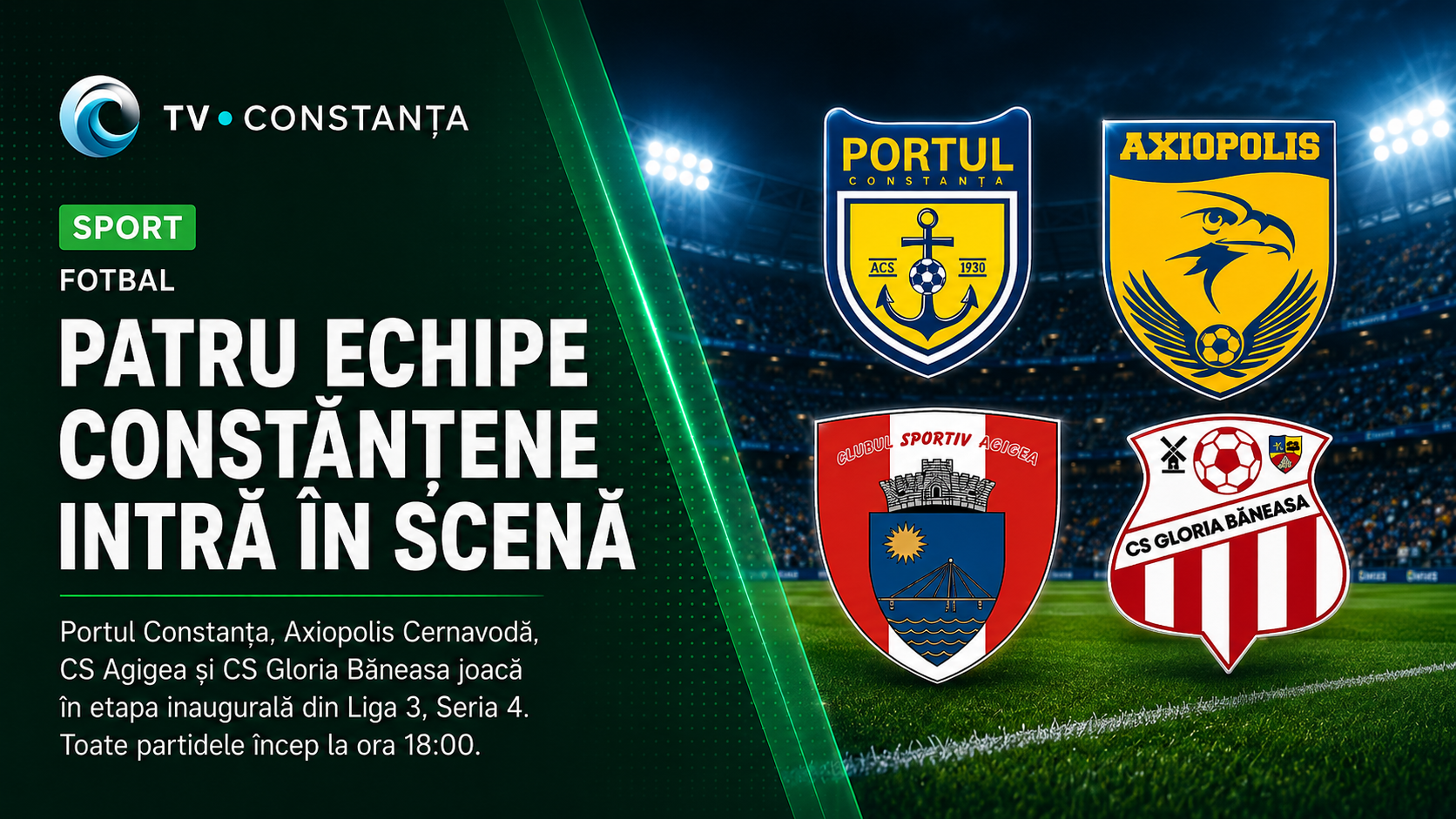 Liga 3, Seria 4 — patru echipe din județul Constanța intră în scenă
