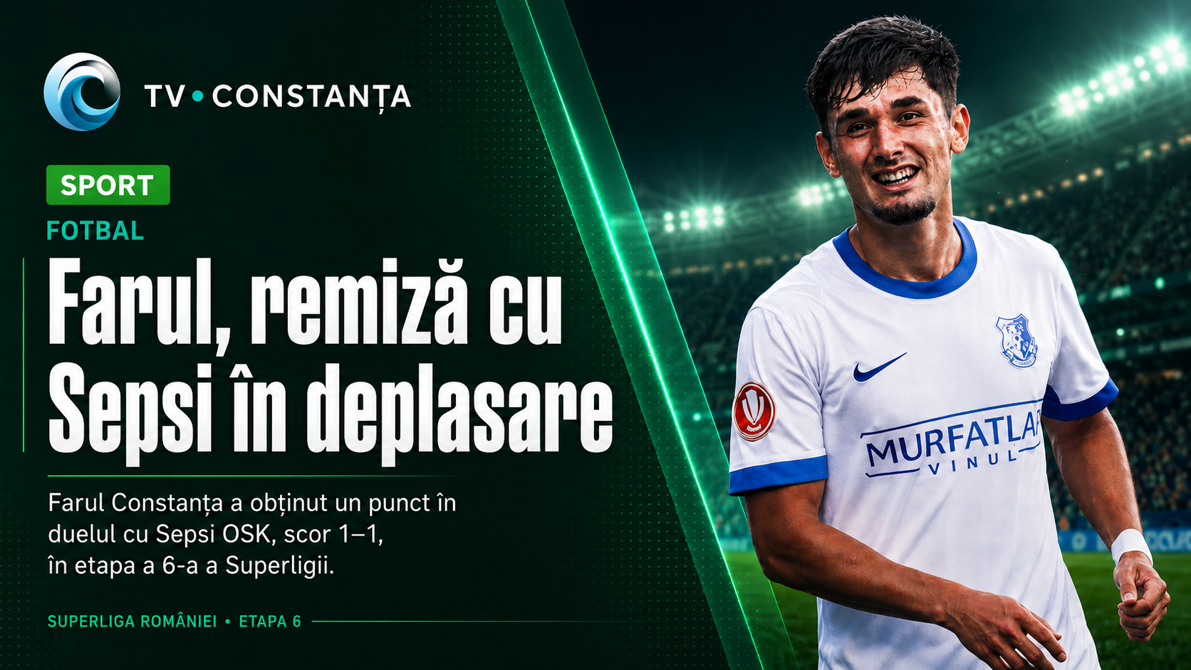 Farul, remiză cu Sepsi în deplasare — 1-1
