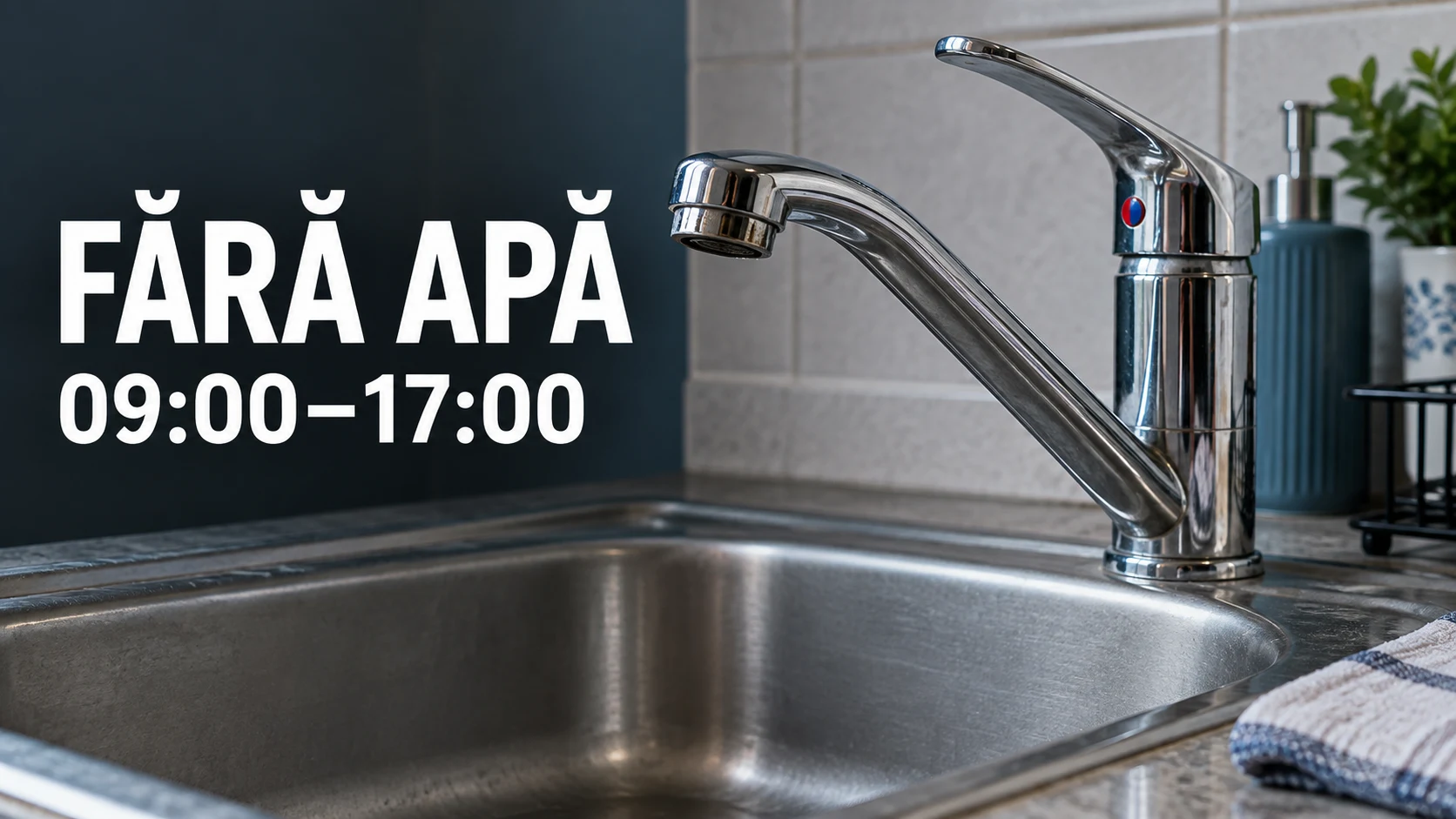 Fără apă timp de opt ore în Movilița. RAJA anunță oprirea furnizării în cursul zilei de marți
